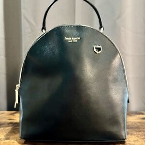 Kate Spade Black Leather Backpack Purse